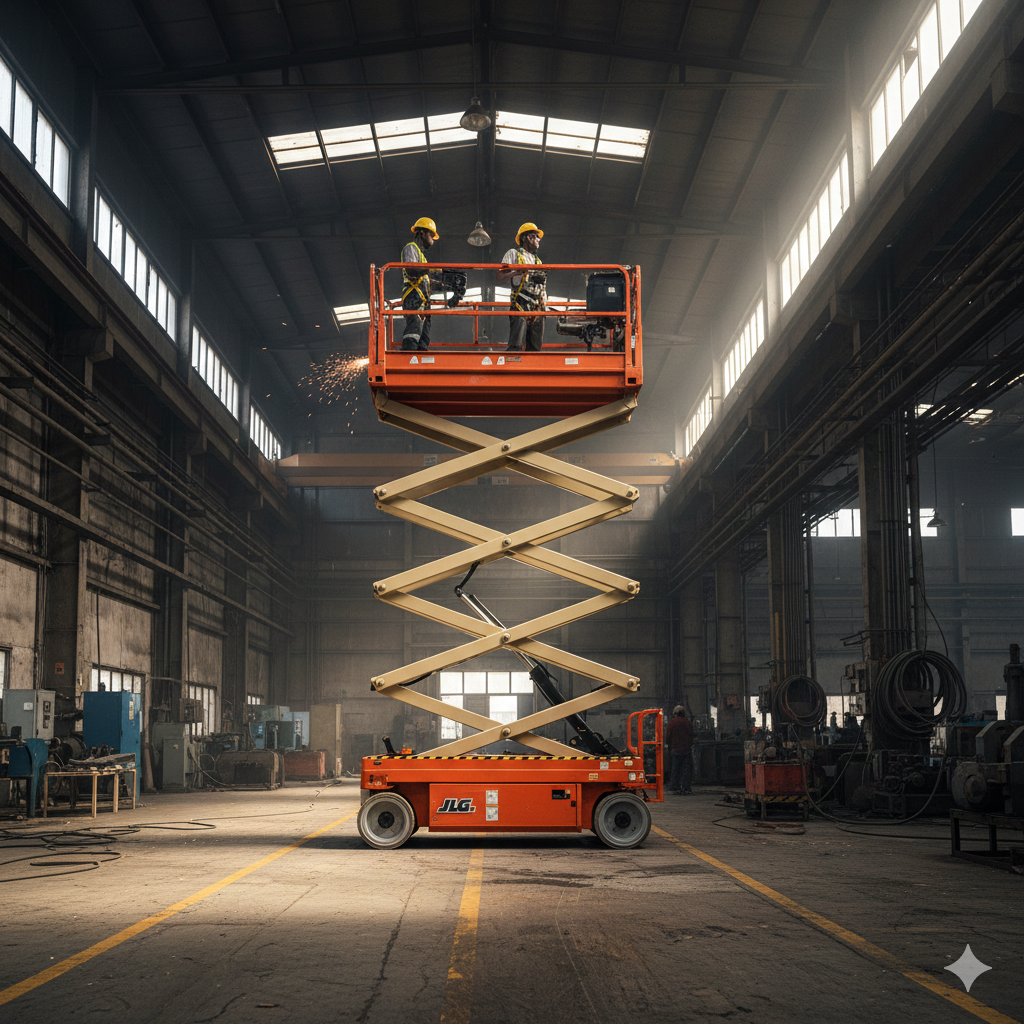 Team planning boom lift access